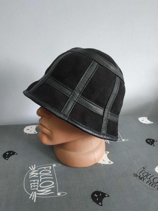 Панама мужская из натуральной овчины. Цигейка