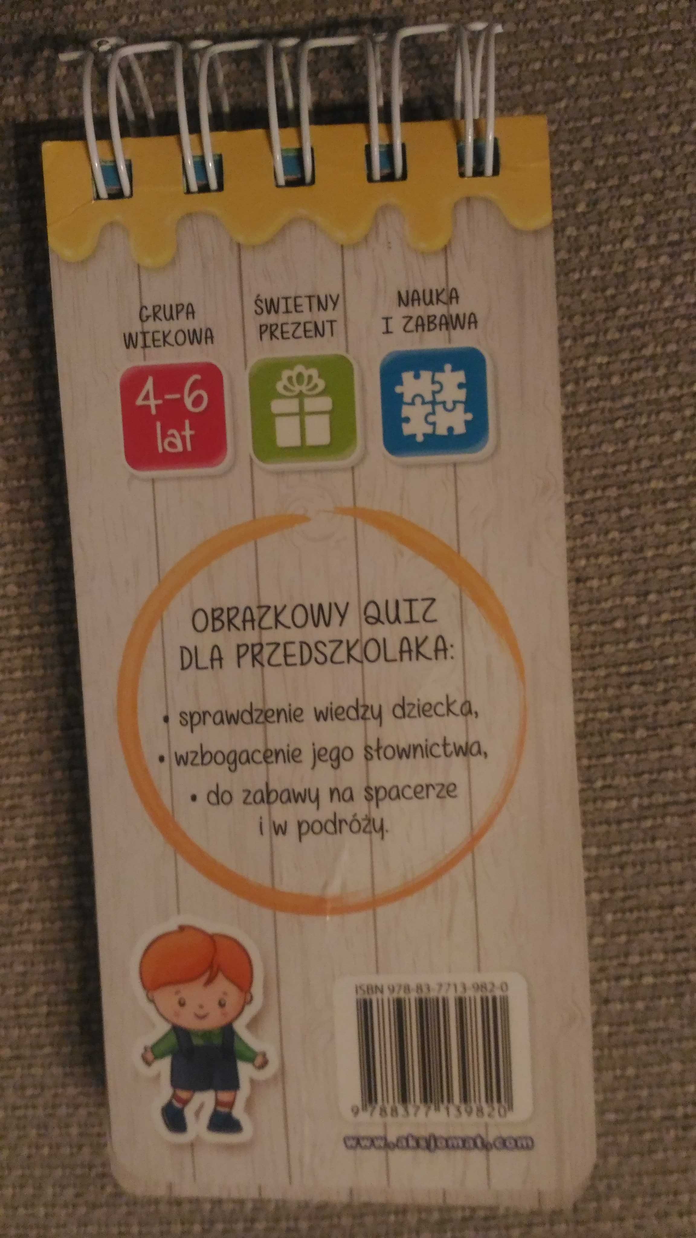 Quiz mądrego przedszkolaka i Czuczu zagadki z dziurką - do podróży