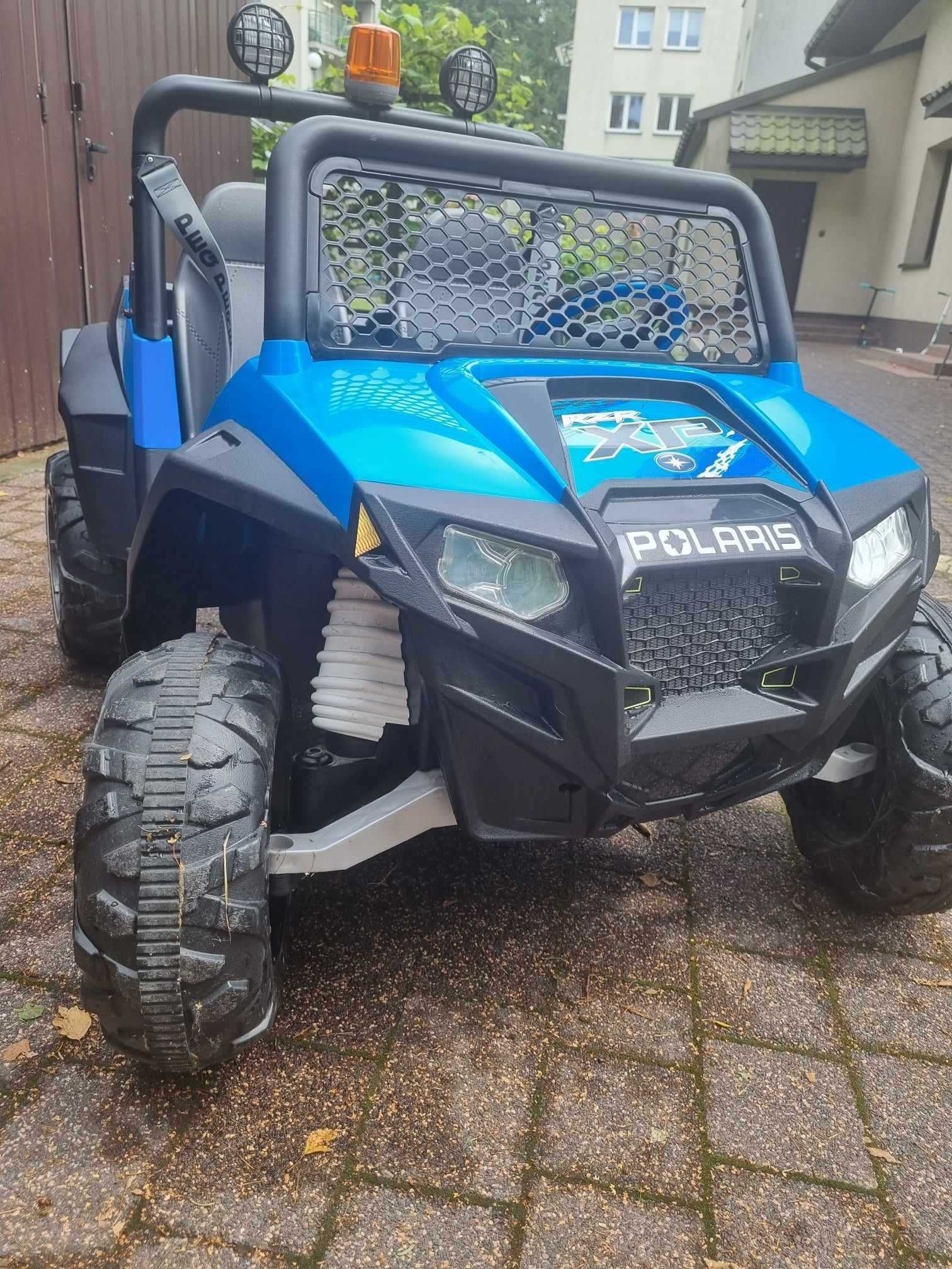 Peg Perego Polaris Ranger Rzr 900 12V niebiesko szary. Jeap elektryczn