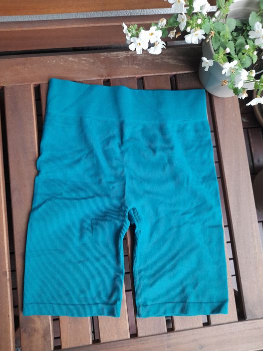 Turkusowe legginsy S