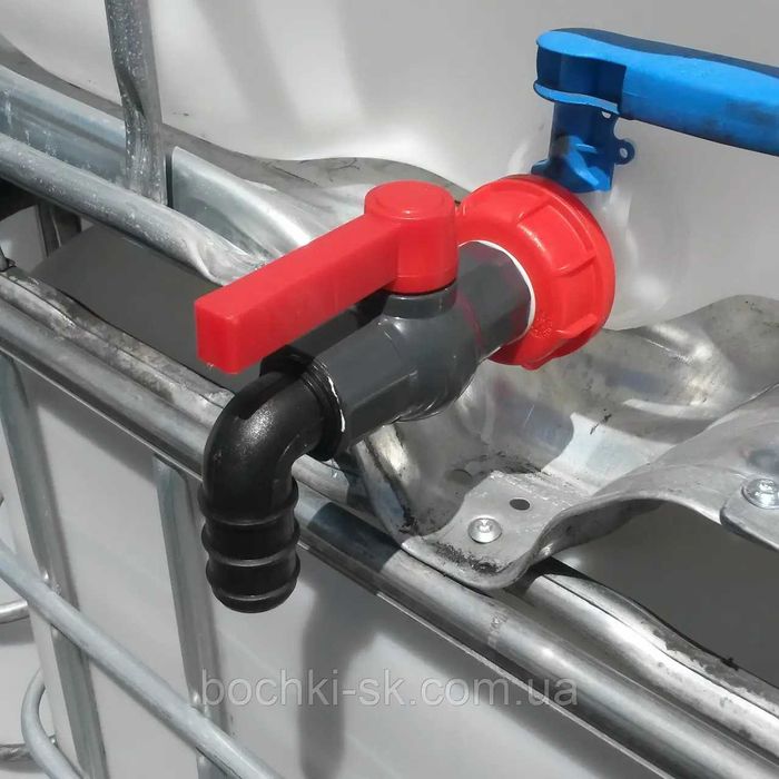 Перехідники з кранами для Єврокубів (комплектуючі, запчастини, крани)