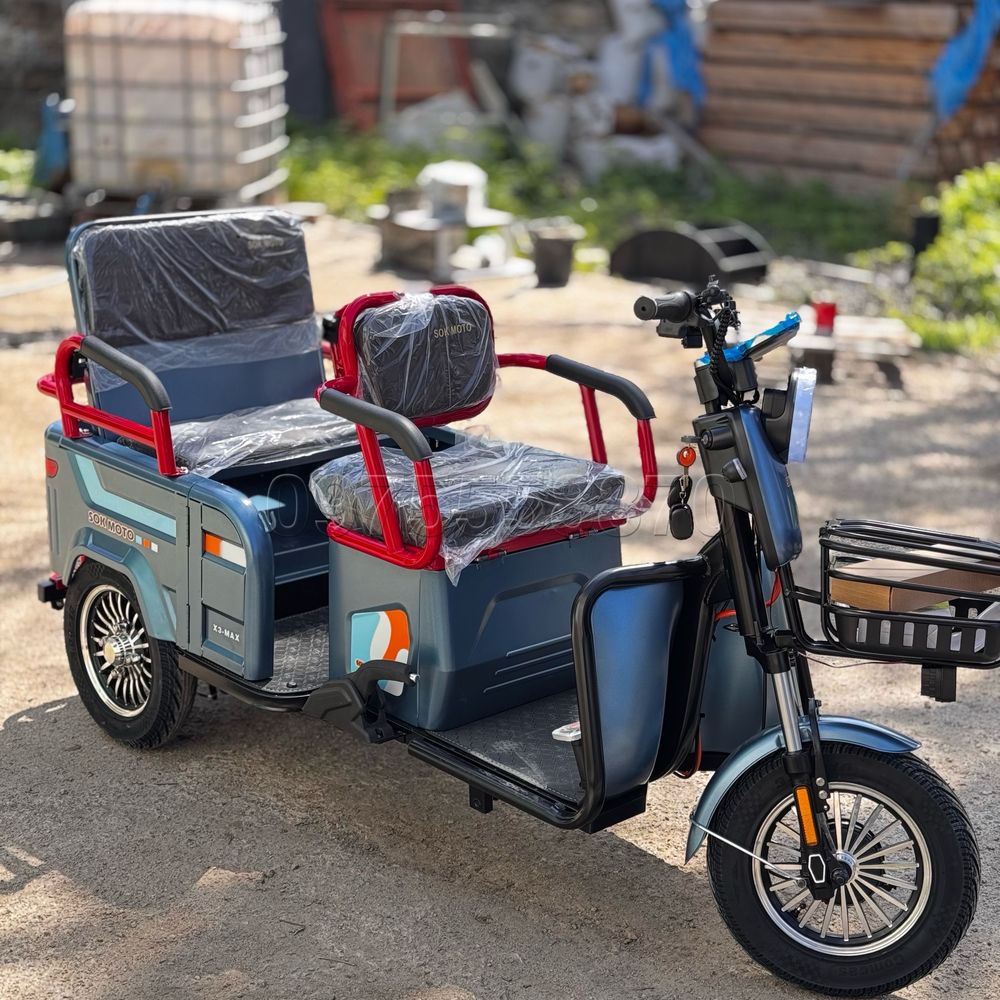 ‼️Электротрайк 2000W-72V-28Ah шини 10"