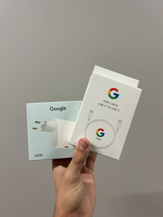 Швидкісна зарядка 45W Google Pixel для всіх моделей USB-C блок, кабель
