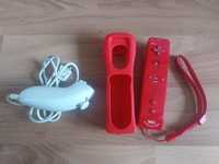 Nintendo wii remote z motion plus czerwony plus nunchach