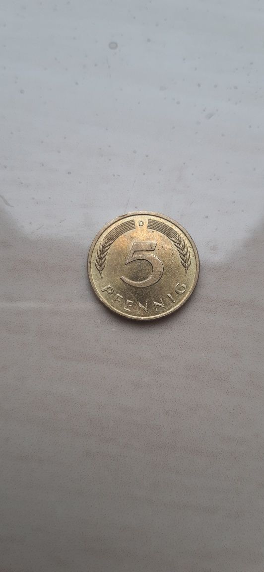 5 pfennig - kolekcjonerska moneta- 2 szt