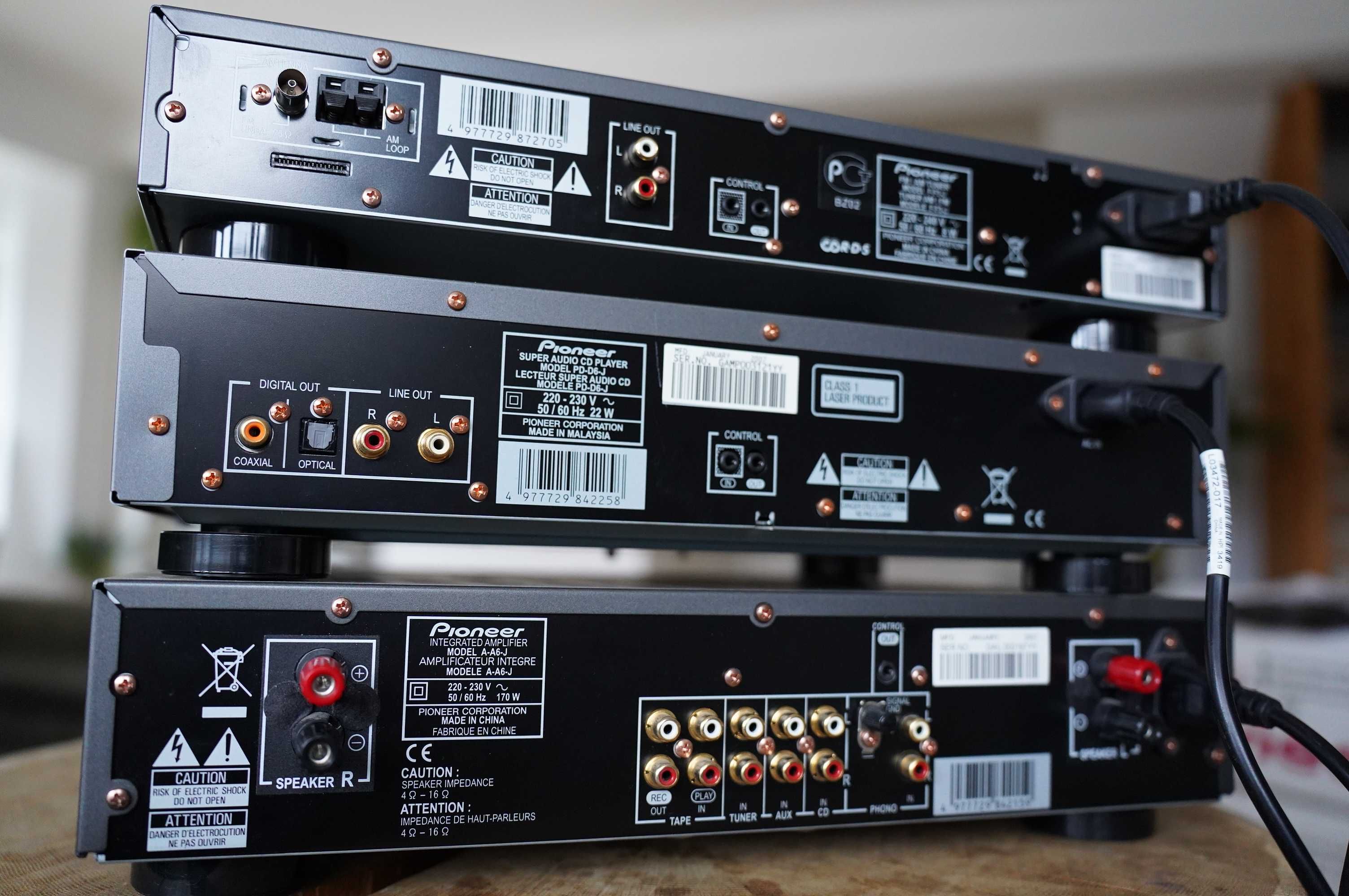 Audiofilski zestaw Pioneer A-A6 F-F3 PD-D6 kable Oehlbach kartony +++