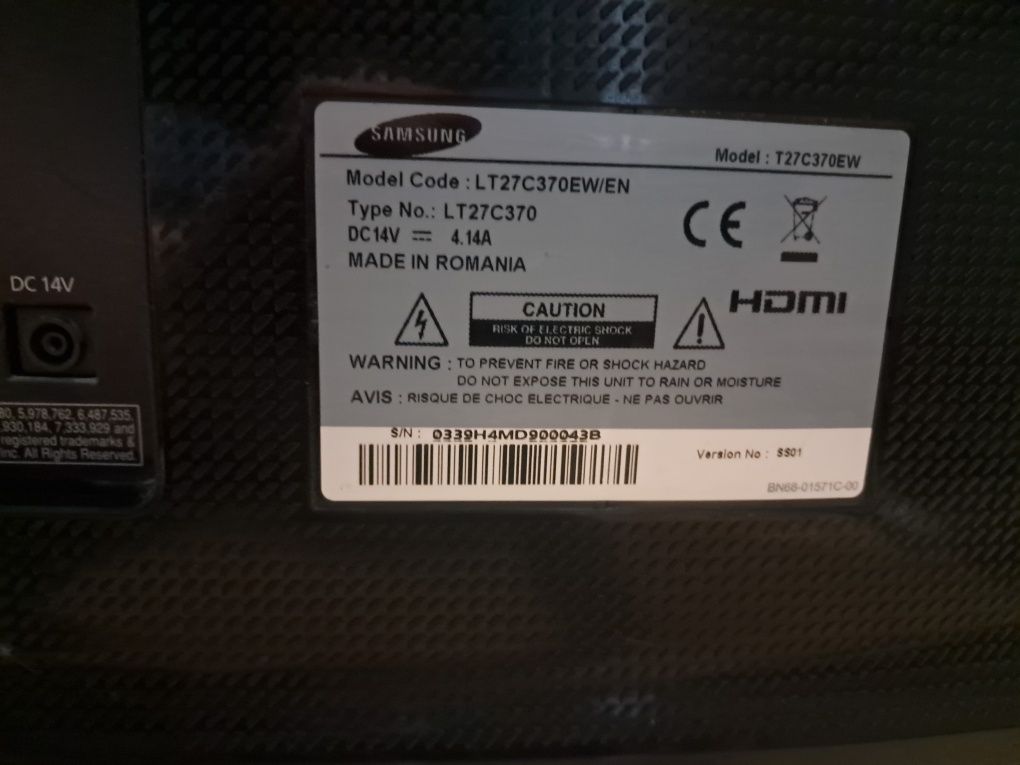 Monitor Samsung T27C370EW 27" 1920x1080px