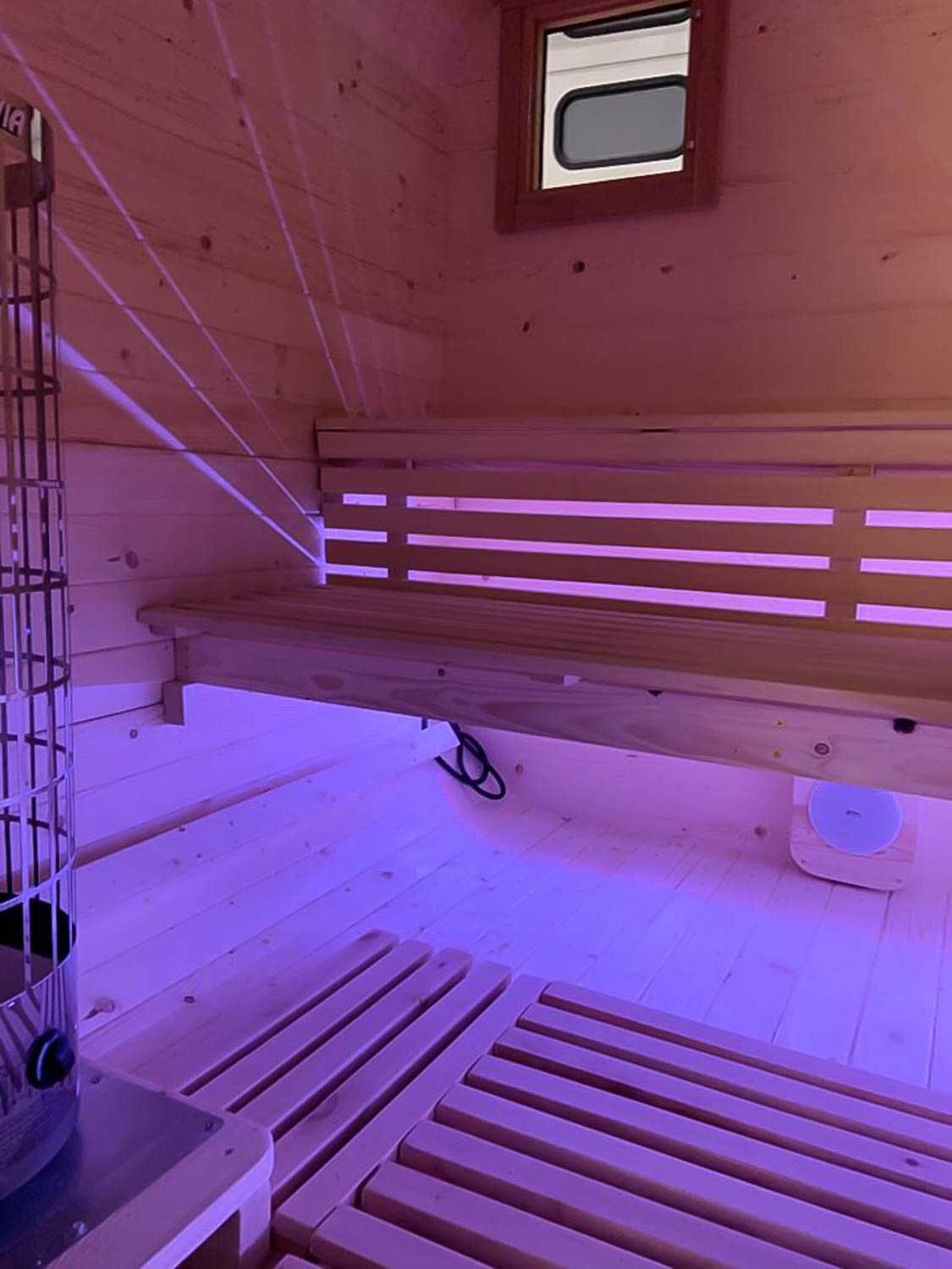 Sauna Ogrodowa Drewniana Kwadro Beczka 200cm Sauna Fińska Domek Bania