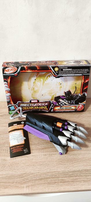 Іграшковий бластер NERF Marvel Mech strike Чорна Пантера (F6597/F6678)