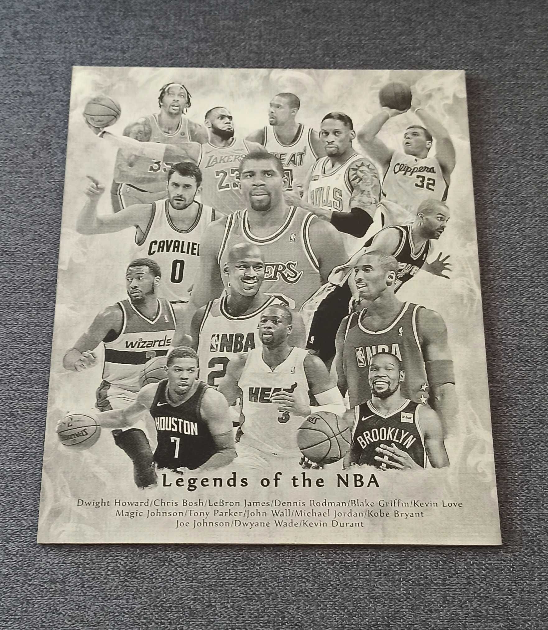 Grawerowany plakat "Legends of the NBA" nr 2