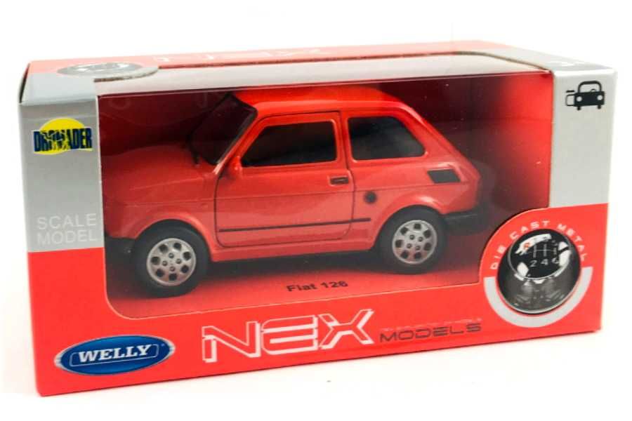 Fiat 126p model WELLY PRL 1:34 maluch czerwony