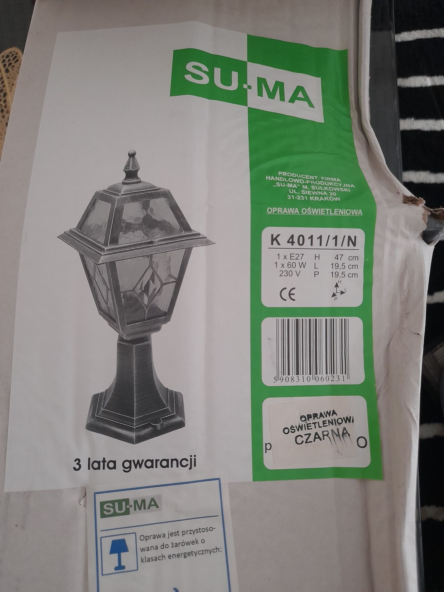 Lampa ogrodowa stojąca SU-MA 4011/1/N