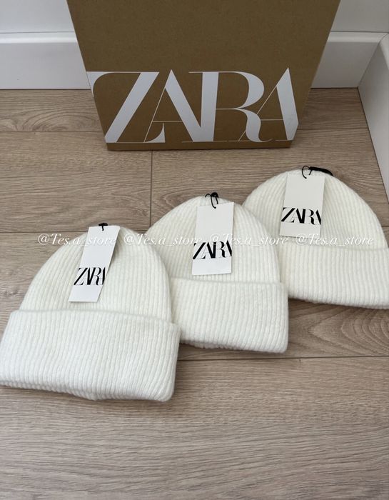 Шапка біні zara з шерстю