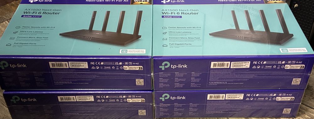 TP-Link Archer AX12, Router Wi-Fi 6, AX1500, WPA3 4szt!!