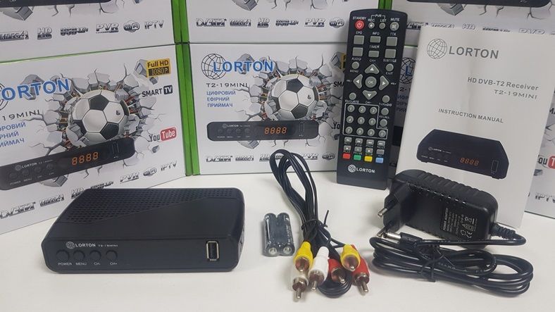 Тюнер Т2 приемник приставка Т2 DVB-T2 LORTON T2-19 HD MINI 12V DVB-T2