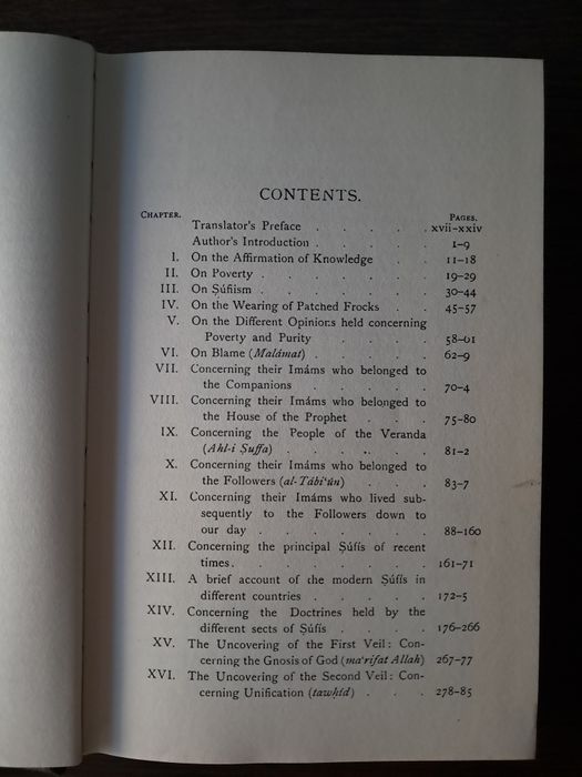 The Kashf Al-Mahjúb - The oldest Persian Treatise on Sufism
