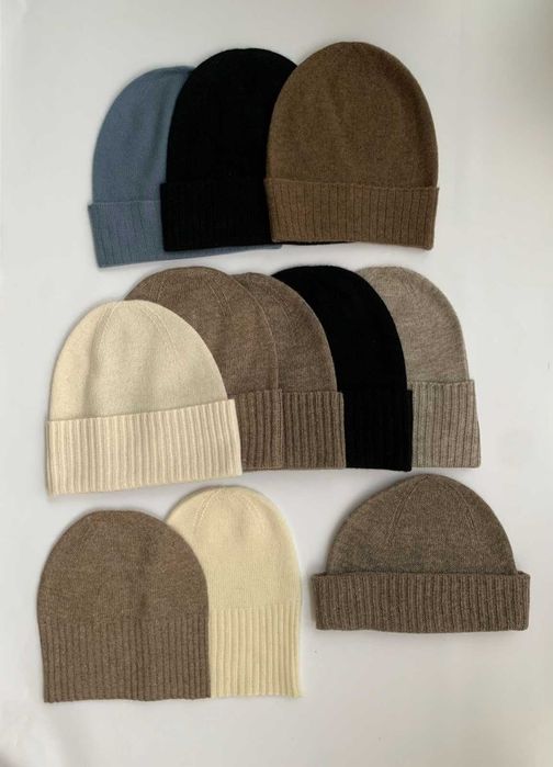 Шапка кашемір 100% біні унісекс кашемировая чоловіча жіноча дитяча