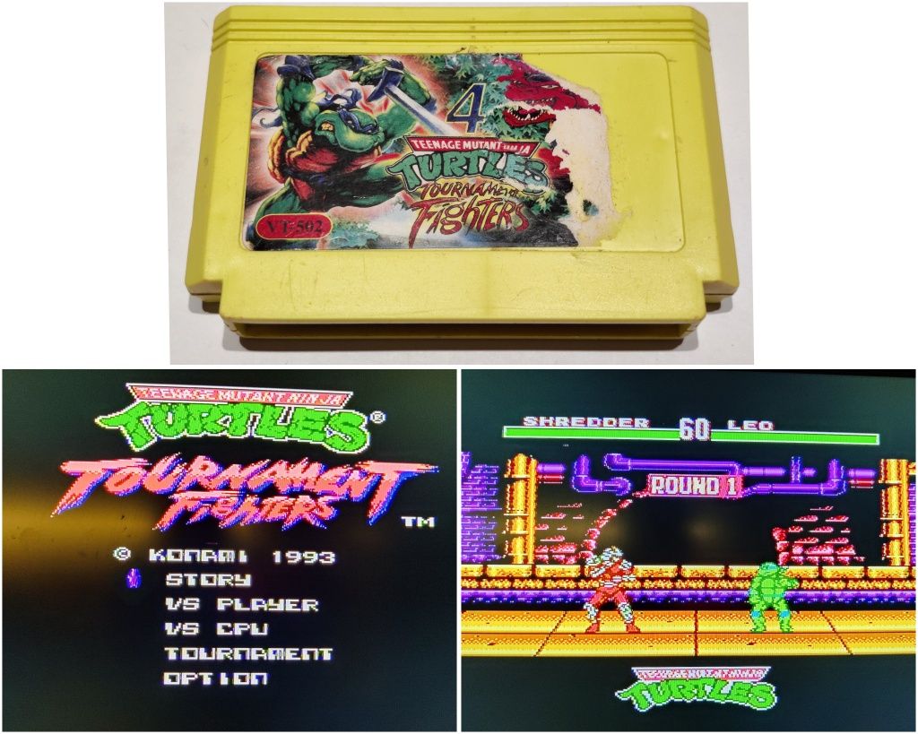 Gra TMNT Tournament Fighters Pegasus Nintendo Famicom kartridż dyskiet