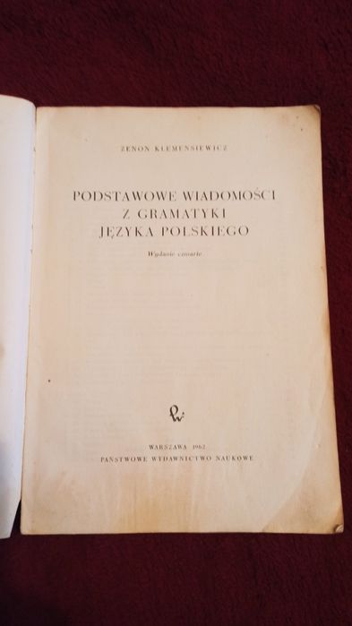 Podstawowe wiadomości z gramatyki języka polskiego - Z. Klemensiewicz