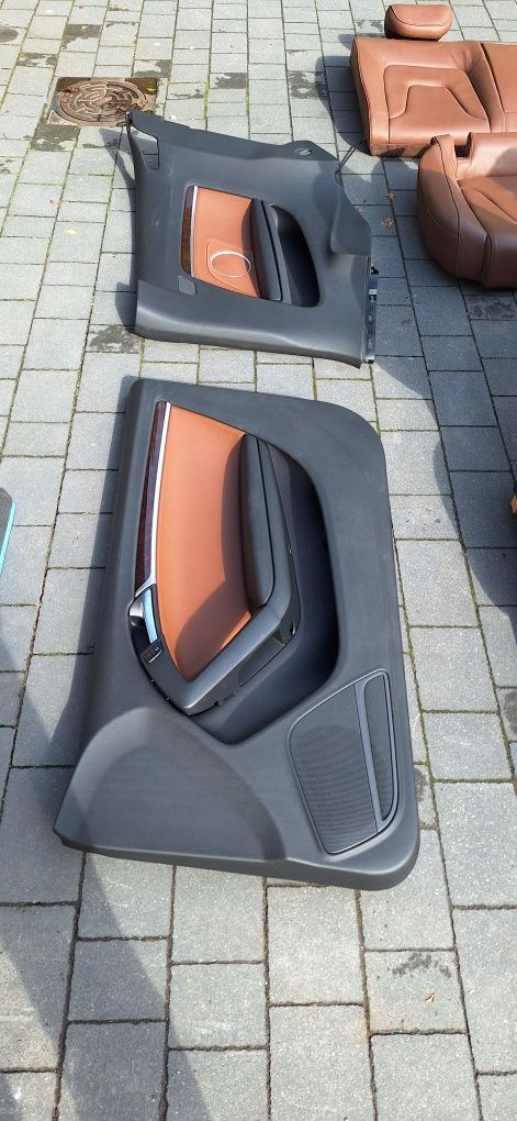 Audi a5 coupe wnętrze boczki fotele kanapa skóra