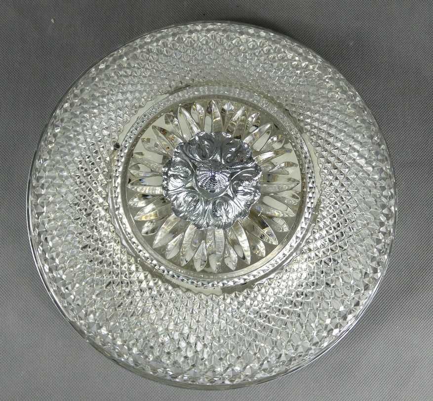 PLAFON srebrny Lampa sufitowa żyrandol 30,5 cm plafoniera