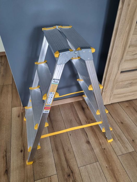 Drabina aluminiowa l ALVE 2x4 rozstawna max 150kg jak nowa