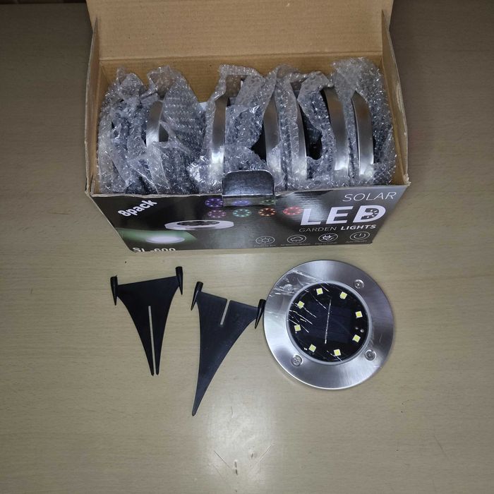 8 Luzes Solares LED para Exteriores Jardim
