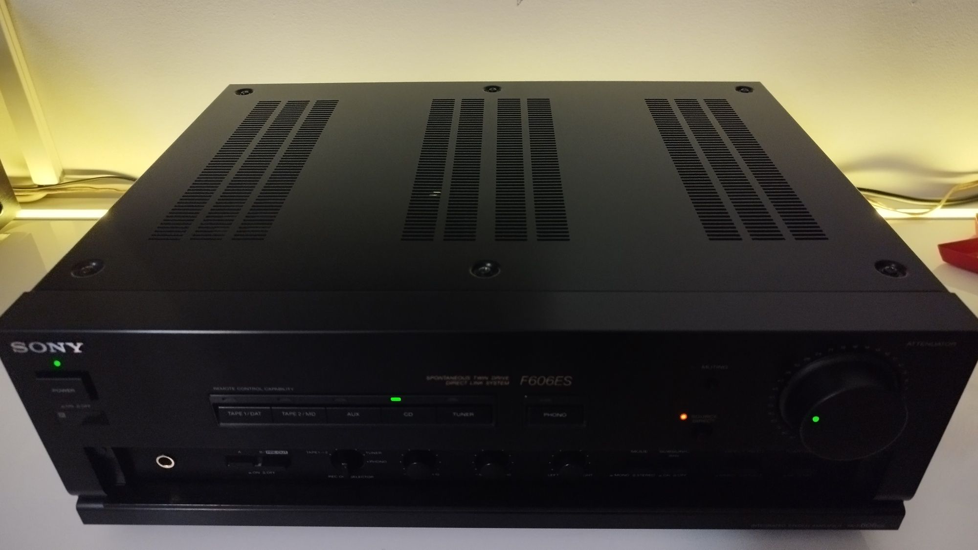 Wzmacniacz Sony TA F 606 ES , zadany stan, oryginalny pilot RM-S 702