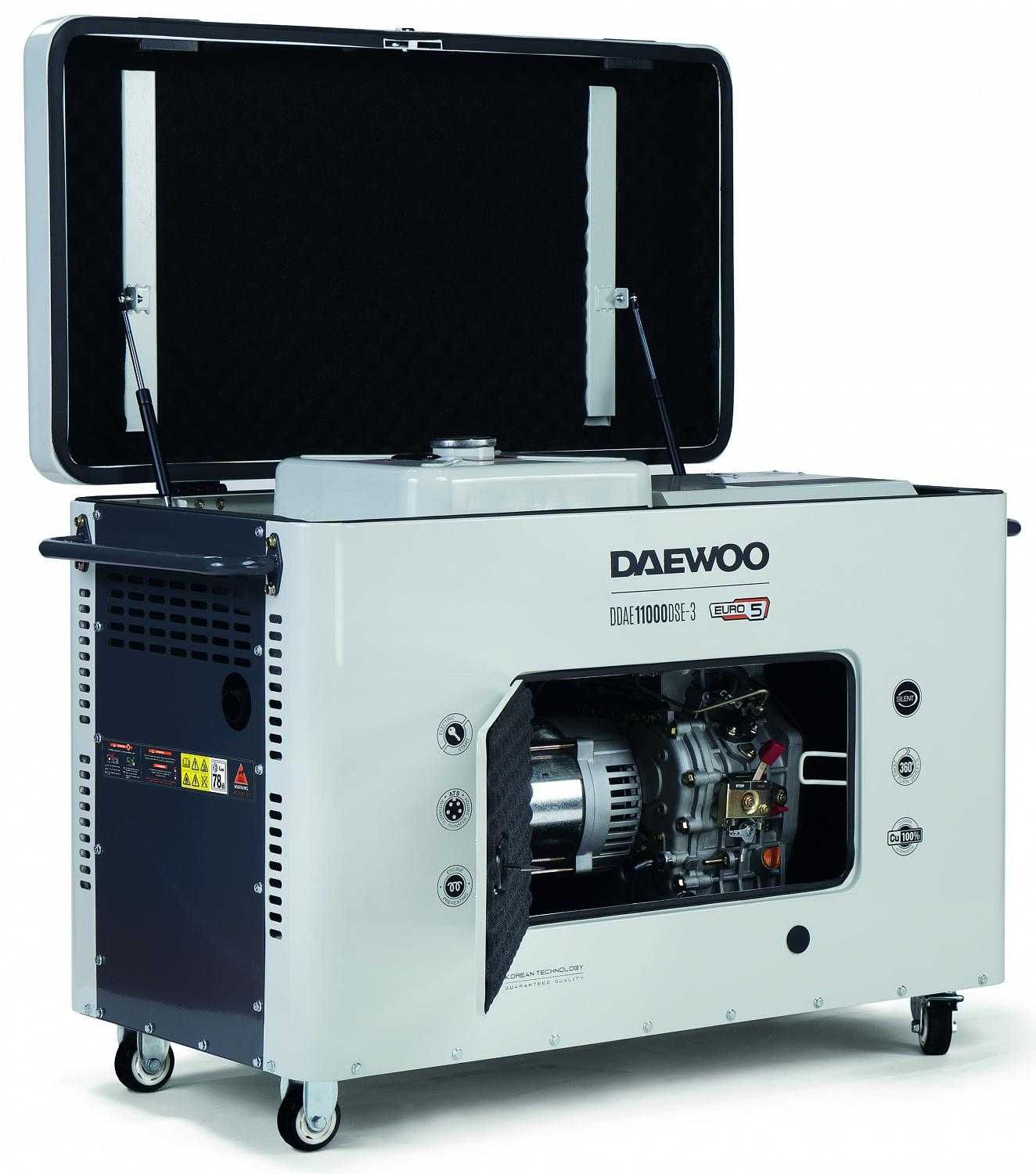Agregat Generator Prądotwórczy 8kW 3-faz z SZR Daewoo DDAE 11000DSE-3