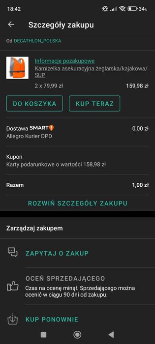 Kajak Bestway jak nowy