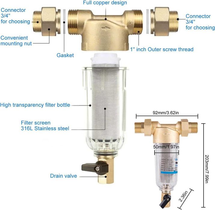 Filtr do Wody Wielokrotnego Użytku - Wstępny, Osadowy