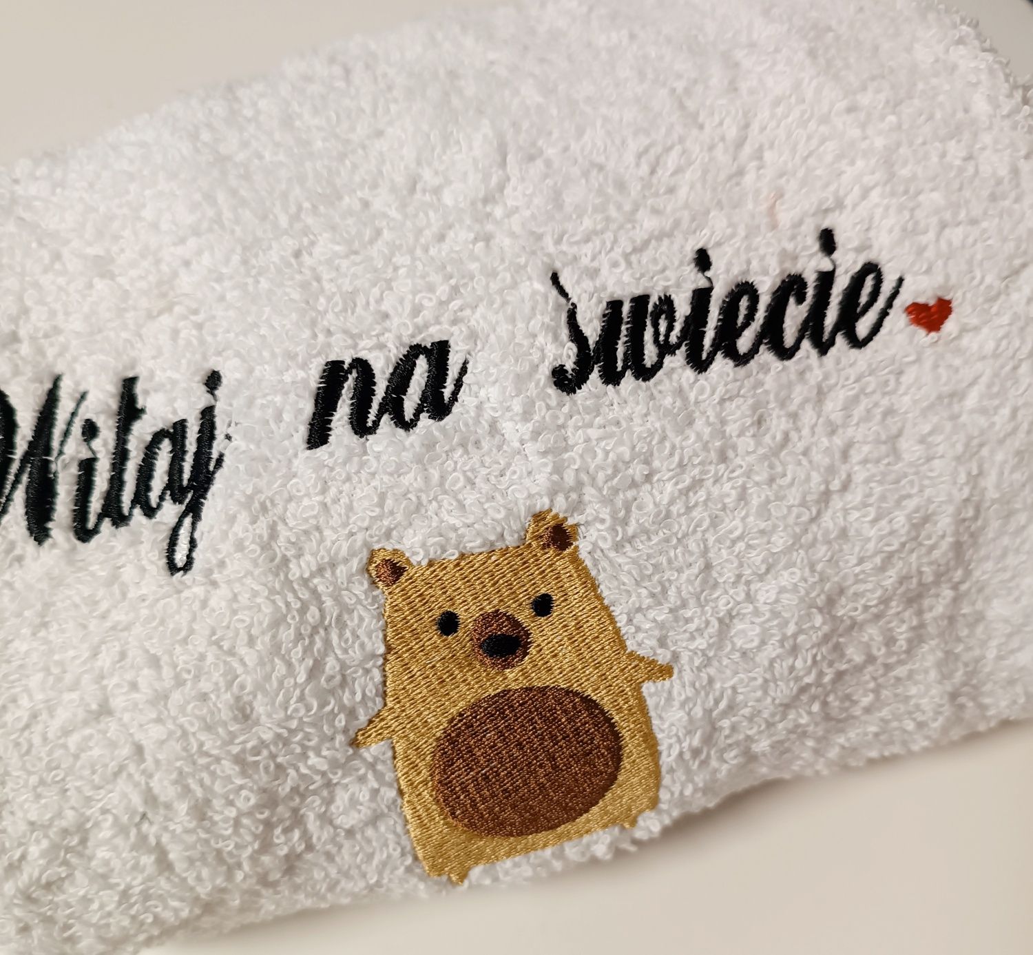 Ręcznik z haftem  dla dziecka niemowlaka prezent baby shower