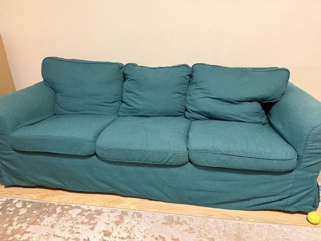 Pokrowiec Pokrycie sofy 3 osobowej Ikea ektorp zielone