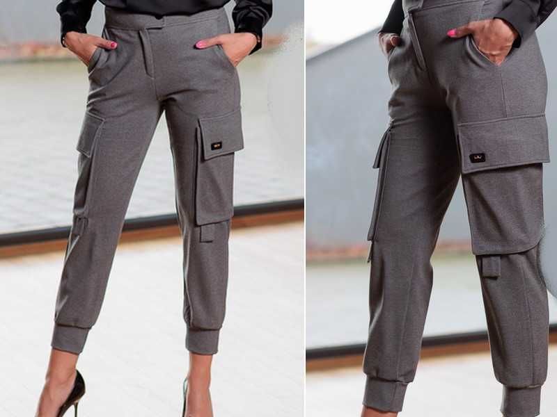 La Diva nowe spodnie bojówki z kieszeniami Premium M