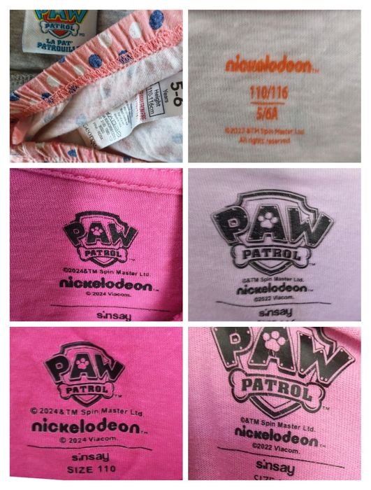Zestaw piżam i koszulek nocnych dla dziewczynki 110/116 Psi patrol