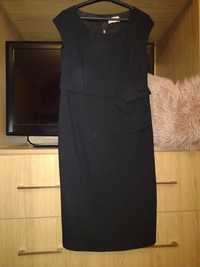 Piękna sukienka wizytowa czarna elegancka rozmiar 44 kokarda święta