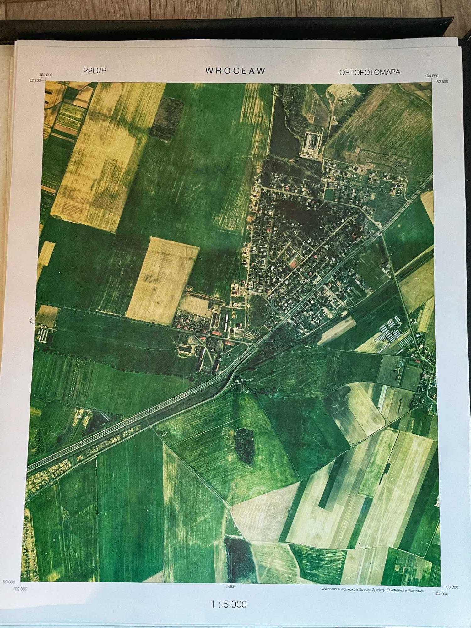 Unikat! Zestaw map - Ortofotomapa Wrocławia, 1994 rok