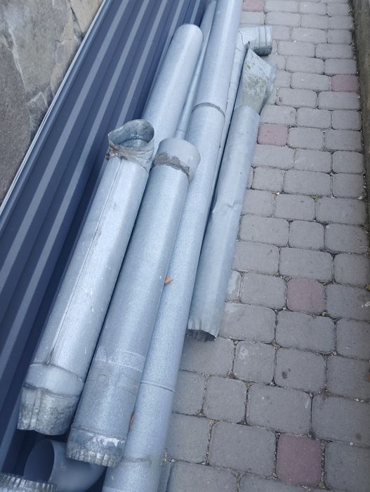 Труба оцинкована під ринву 120 мм.