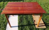 Meble drewniane z PRL z drewna stół rozkładany 121x80cm+ 2 krzesła