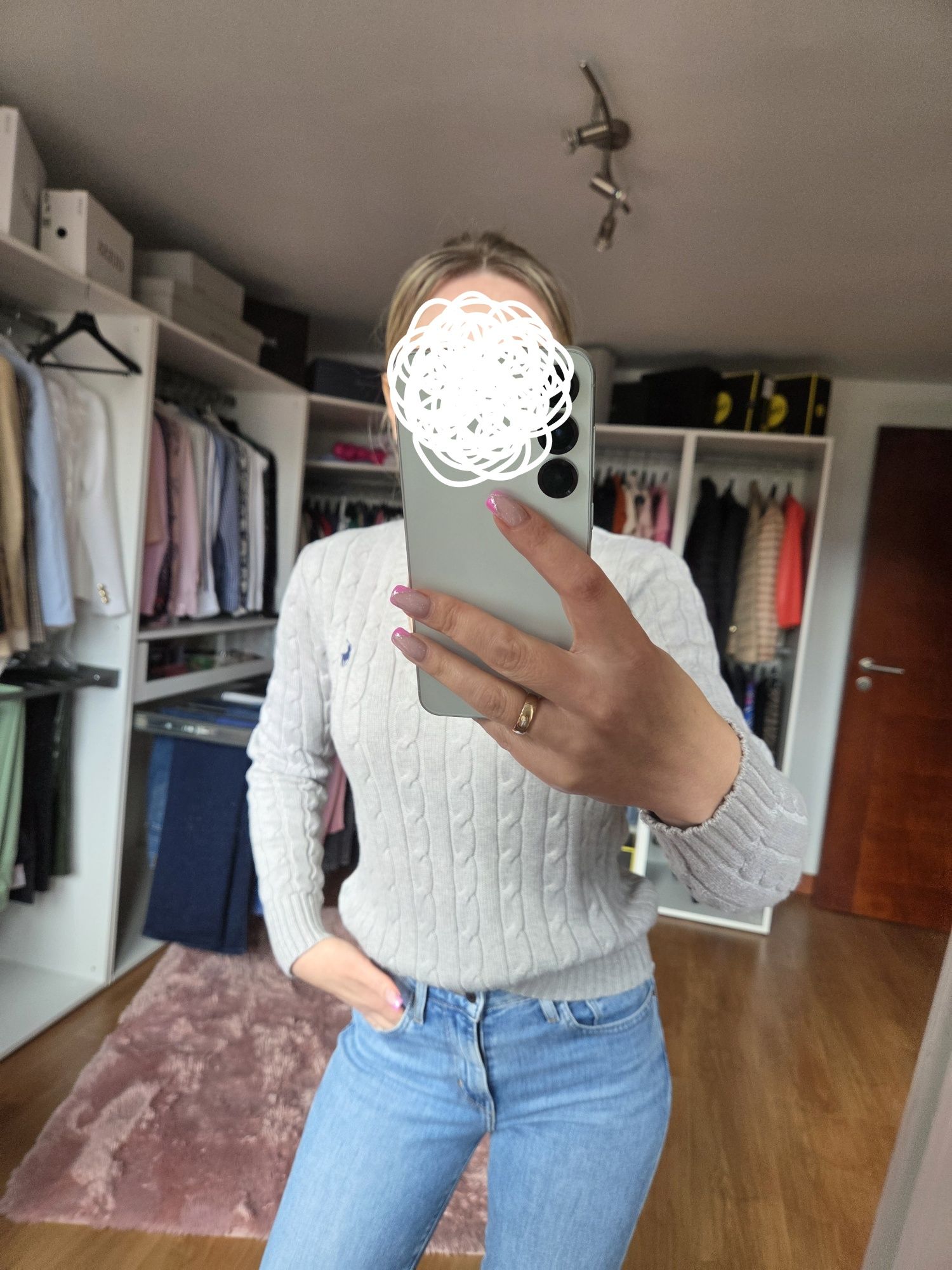 Sweterek Ralph Lauren warkocz s xs