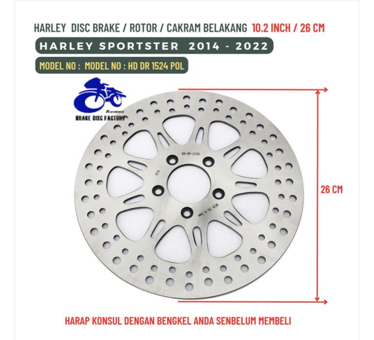 Tylna tarcza hamulcowa 10,2”cala do Harley Davidson HD-DR 1524.07-21r