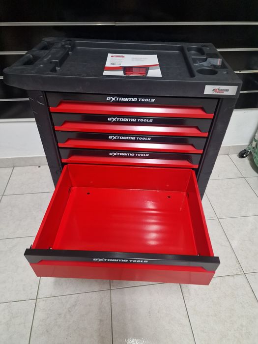 Carrinho de ferramenta de 6 gavetas 4 completas novo