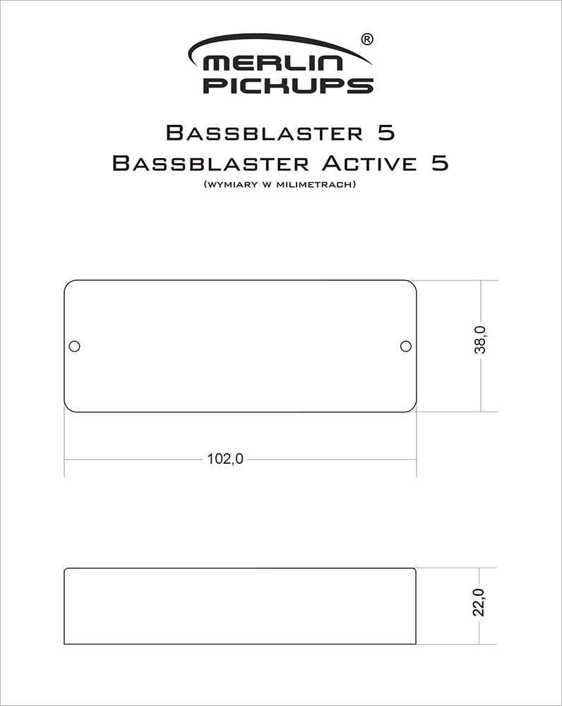 Merlin Bassblaster 5 Active przetwornik do gitary basowej 5str