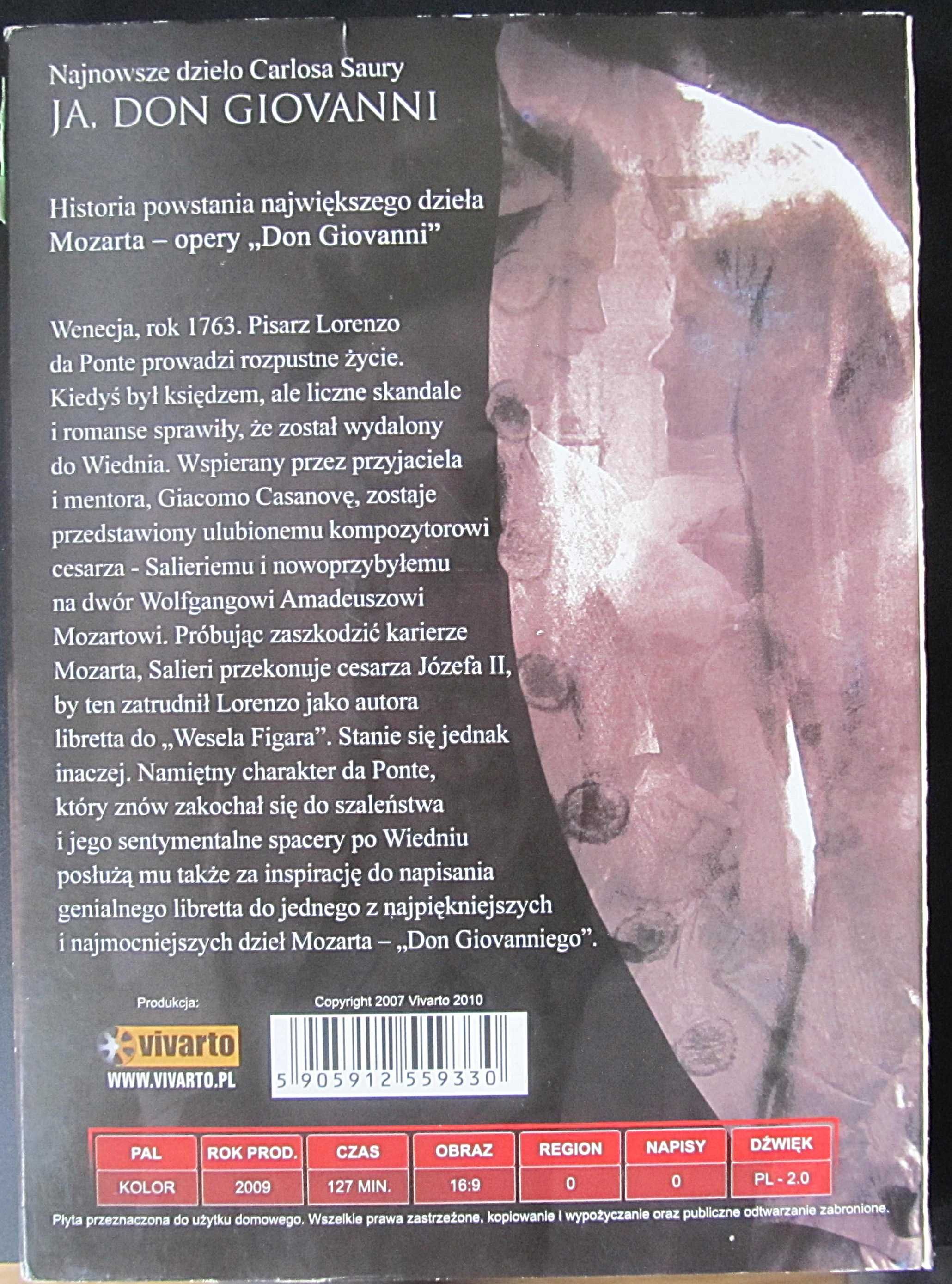 Ja, don Giovanni reżyseria Carlos Saura dvd