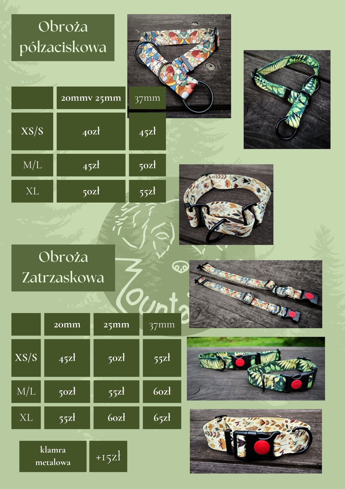 Smycz dla psa, wzór Pieski