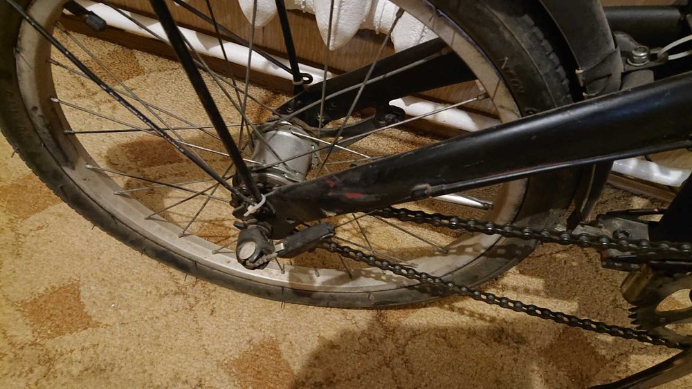 Электро велосипед складной, рабочий, батарея новая