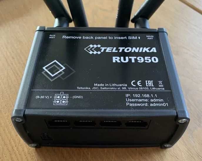 Роутер/Маршрутизатор Teltonika RUT950 WiFi 2G/3G/4G Dual SIM Литва