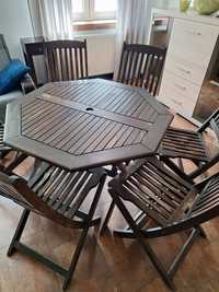 Zestaw ogrodowy Jutlandia - stół 6 krzeseł