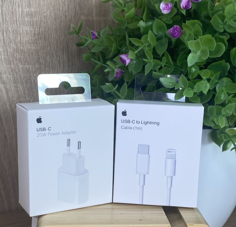 Комплект. Быстрая Зарядка для айфон Iphone / Adapter 20w, usb-c