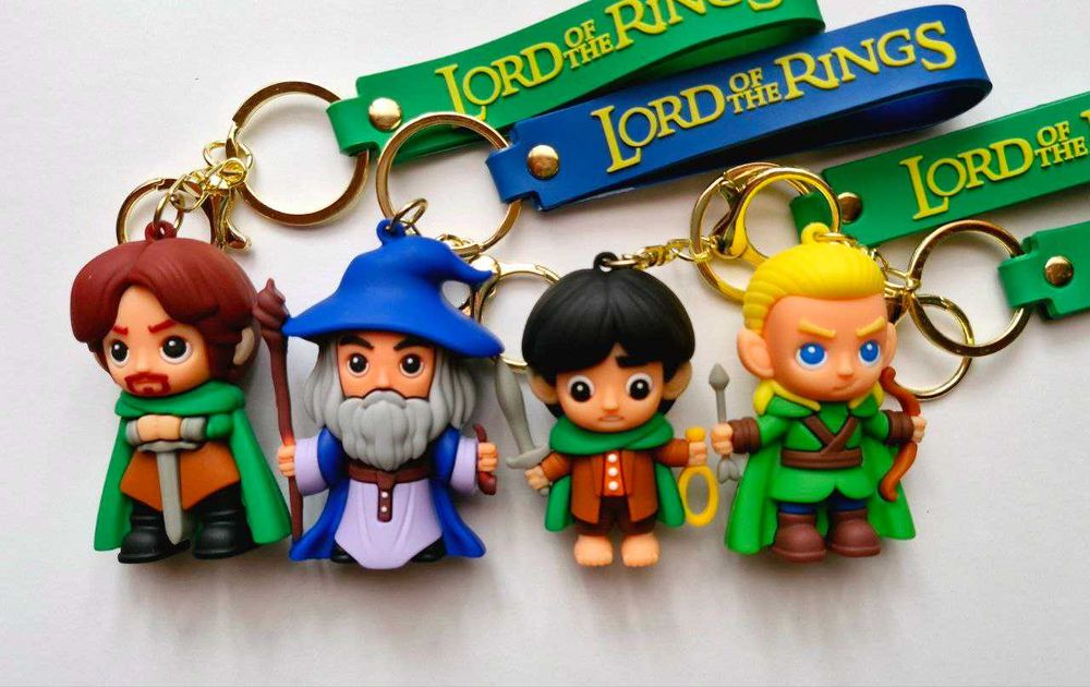 Брелоки Володар Перснів: Гендальф, Фродо, Арагорн, Леголас (LOTR)